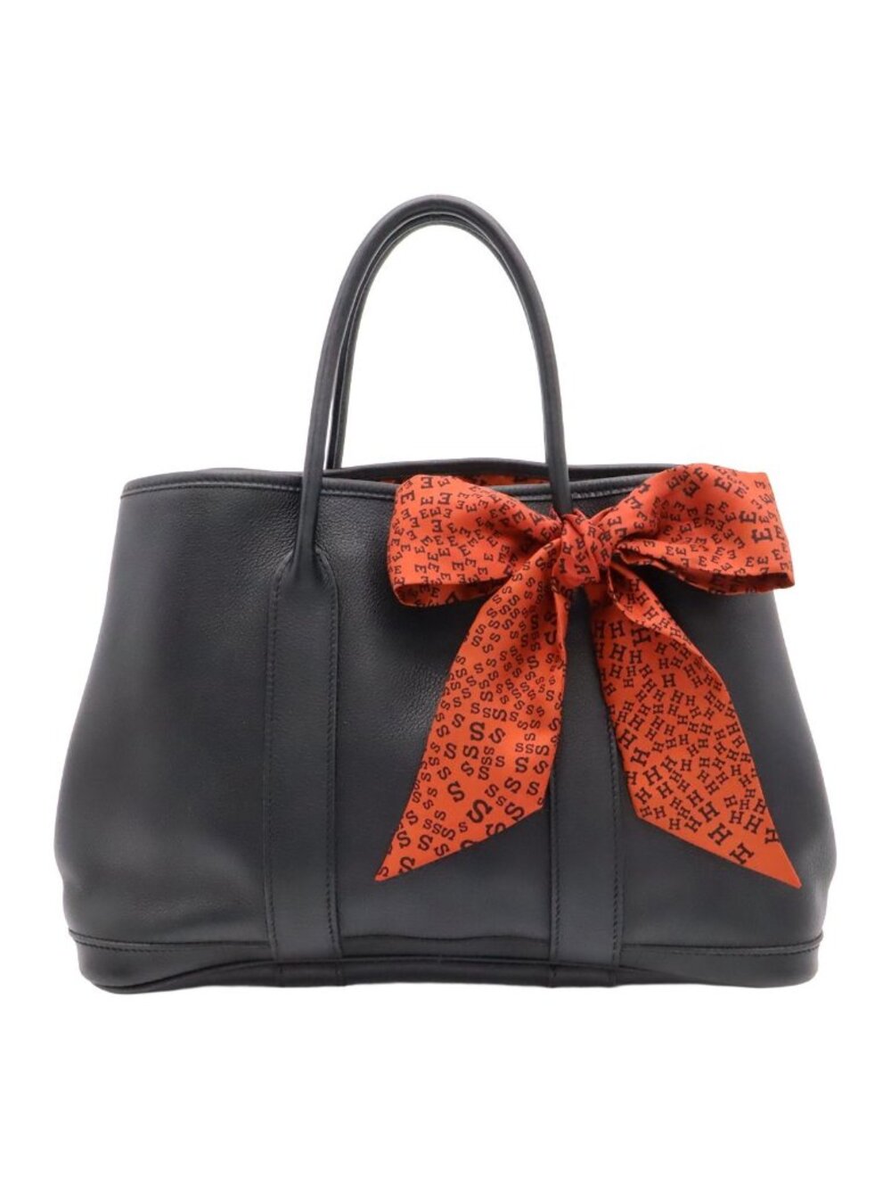 Hermes Garden Twilly TPM Alphabet Logo Tote Bag Veau Swift Black